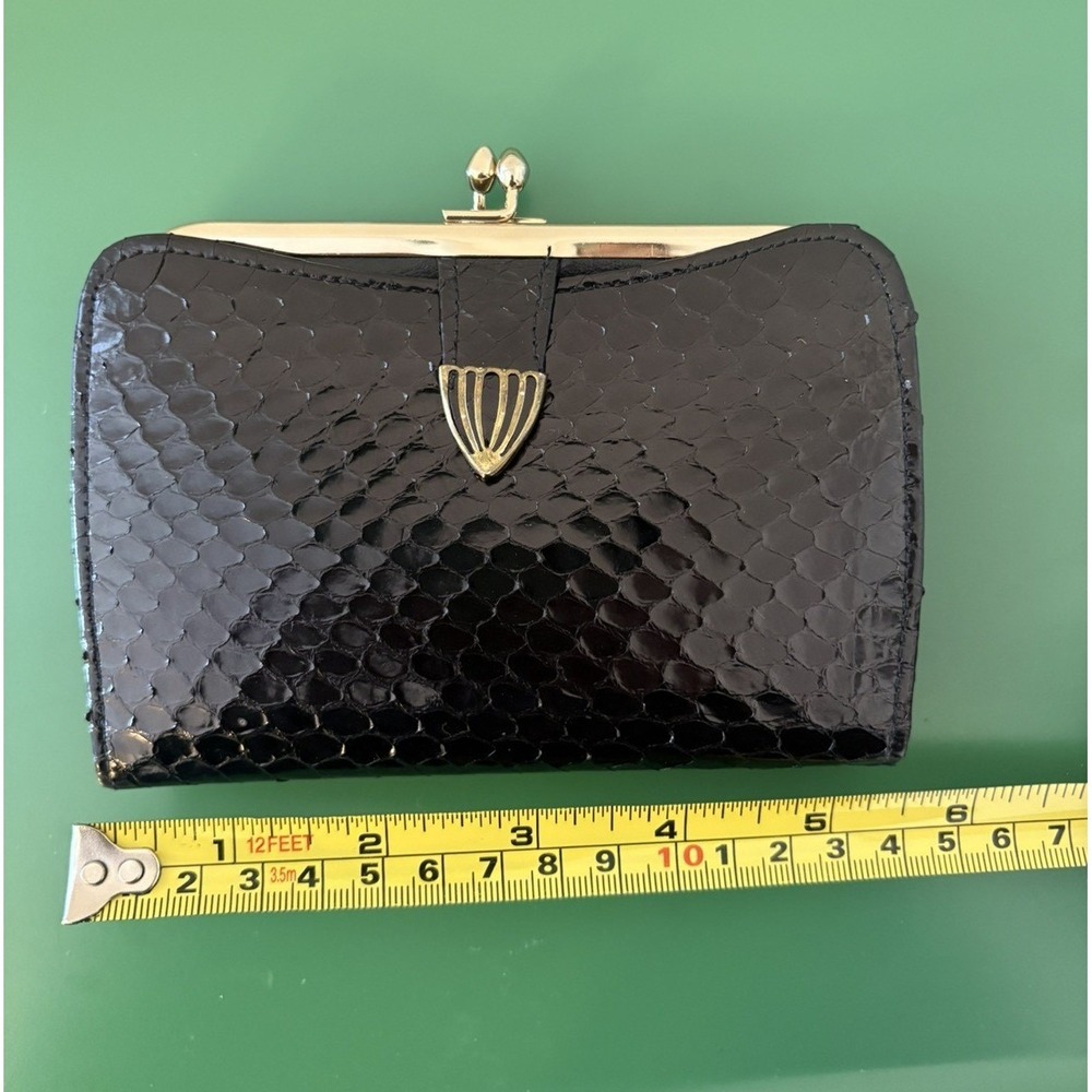 Vintage 1950s Snakeskin Clutch Coin Purse Wallet New with Tags - Picture 3 of 10